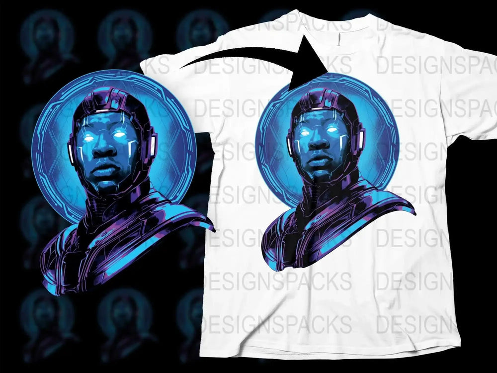 Futuristic Design Inspired by Kang the Conquerer Png Digital Download