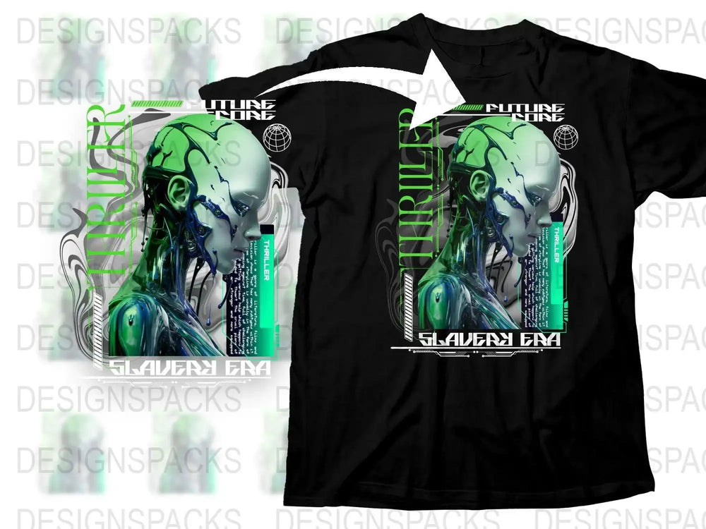 Futuristic Digital Design Thriller Graphic Png Digital Download