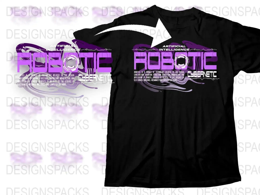 Futuristic Graphic Robotic Png Digital Download for Streetwear Style