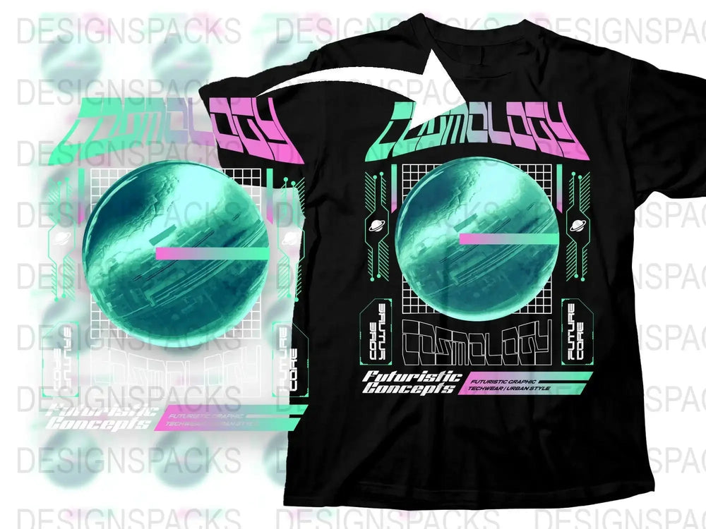 Futuristic Graphic Urban Style Techwear Png Digital Download