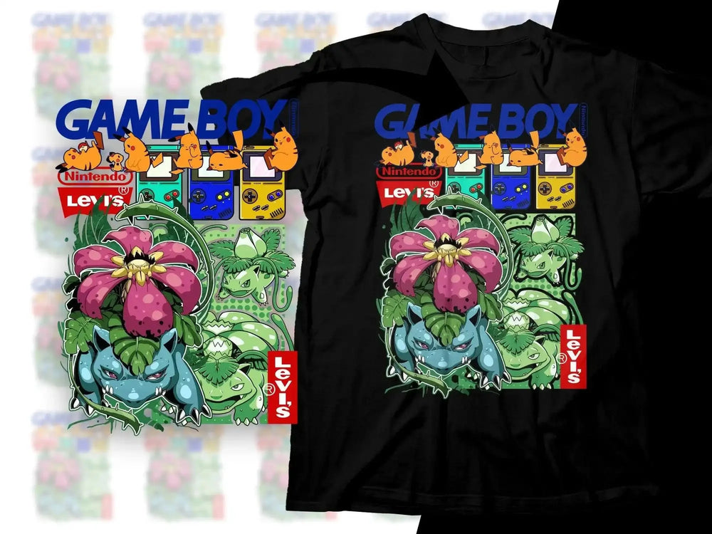 Game Boy and Jeans Brand Collaboration Pokémon Venusaur Png Digital Download