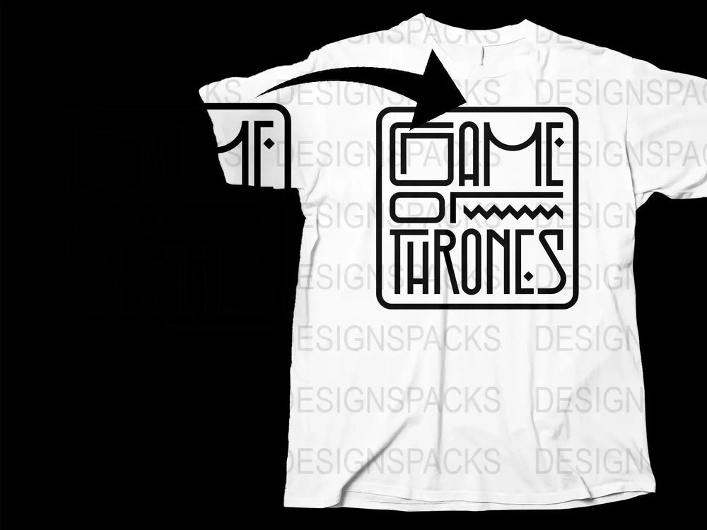 Game of Thrones Retro Logo Design Png Digital Download