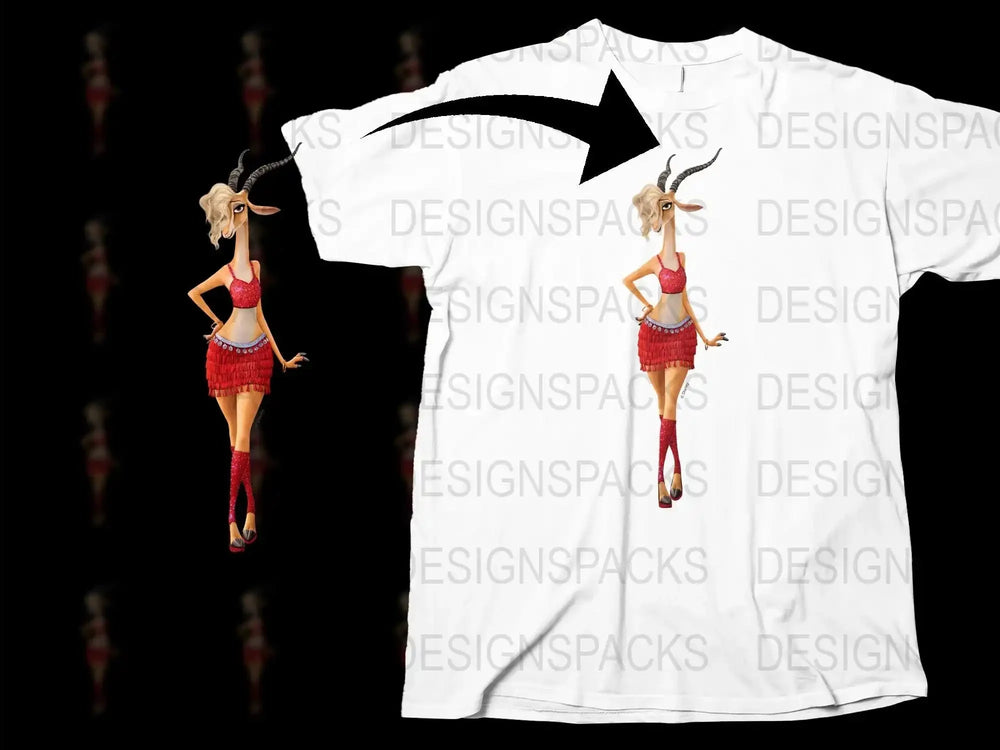Whimsical Deer Character T-Shirt, Fun Animal Graphic Tee, Unique Fantasy Fashion, Gift Idea