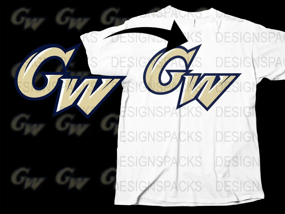 George Washington Colonials College Football Png Digital Download