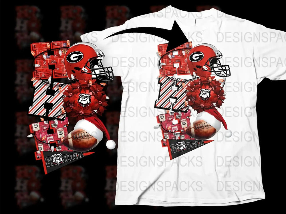 Georgia Bulldogs T-Shirt, Red Sports Fan Gear, College Football Apparel, Graphic Tee Gift
