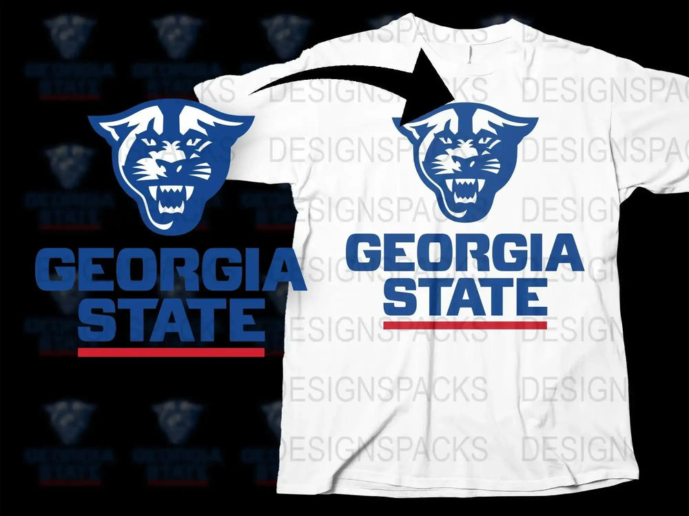 Georgia State Panthers College Football Png Digital Download