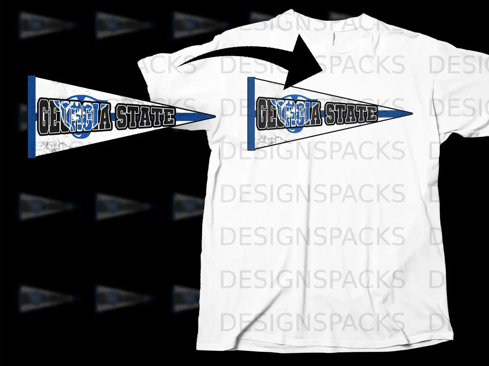 Georgia State University Flag Themed T-shirt Design