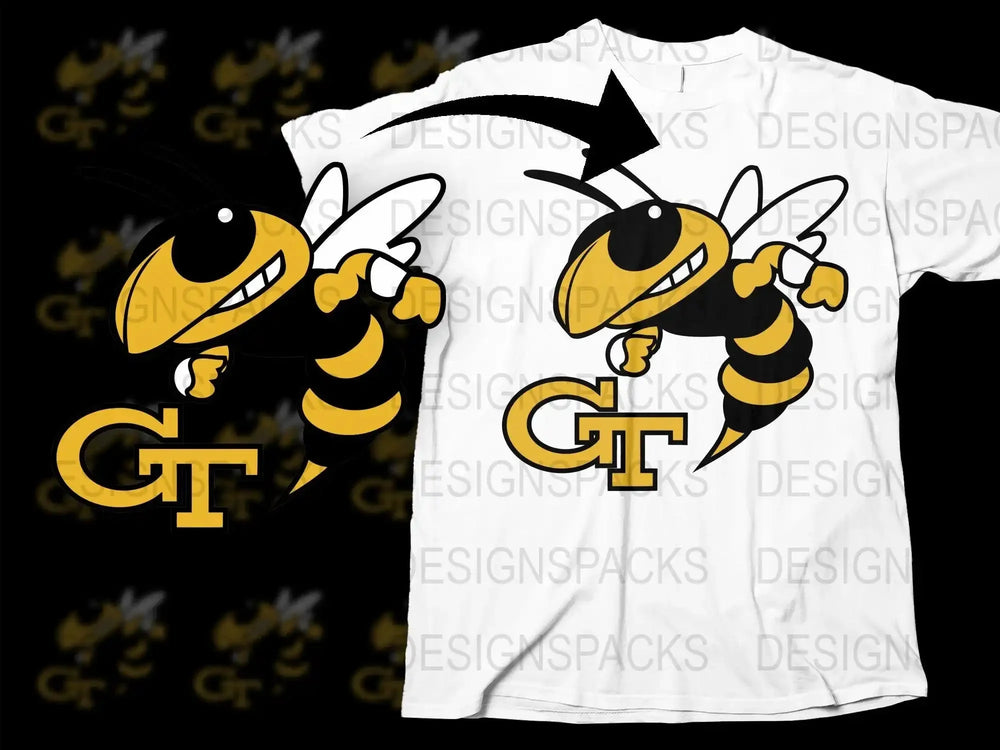 Georgia Tech Yellow Jackets College Football Png Digital Download