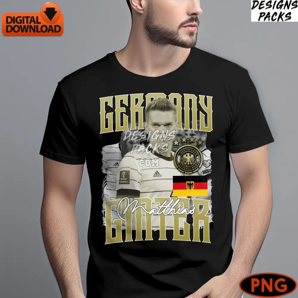 Germany Football Star Matthias Ginter Digital Art Patriotic Sports Instant Download Png