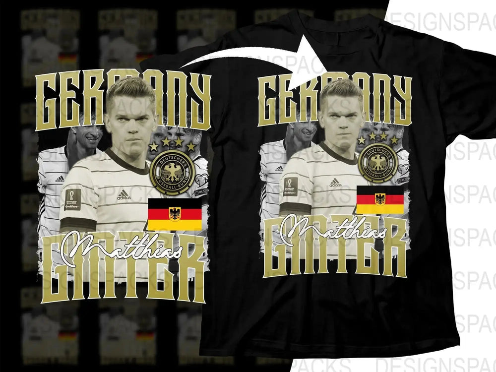 Germany Soccer Star Matthias Ginter Graphic Soccer Png Digital Download