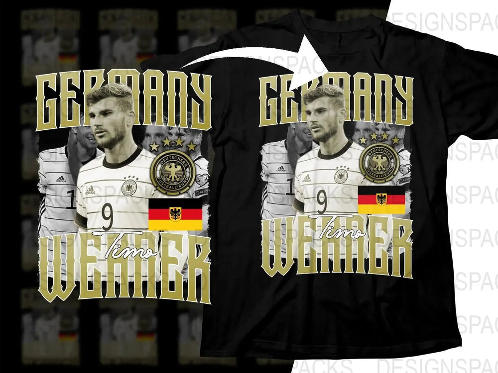 Germany Timo Werner Graphic Soccer Fan Soccer Png Digital Download