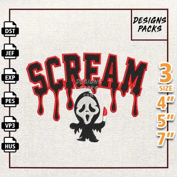Ghost Face Craft Embroidery Design