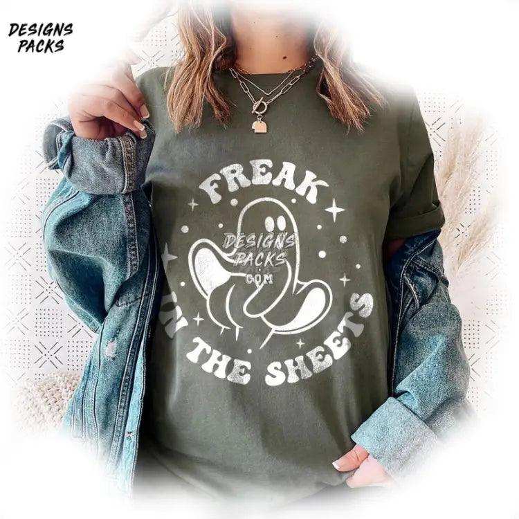 Ghost Halloween Retro Funny Freak In The Sheets Png Design