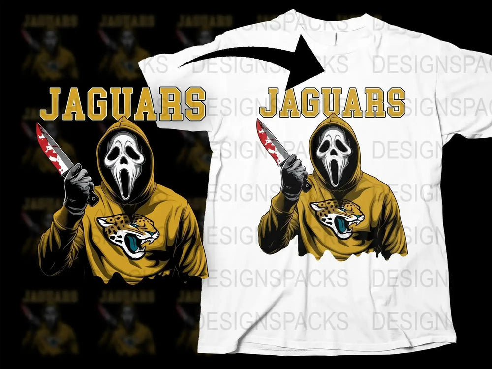 Ghostface NFL Team Jaguars Graphic Png Digital Download