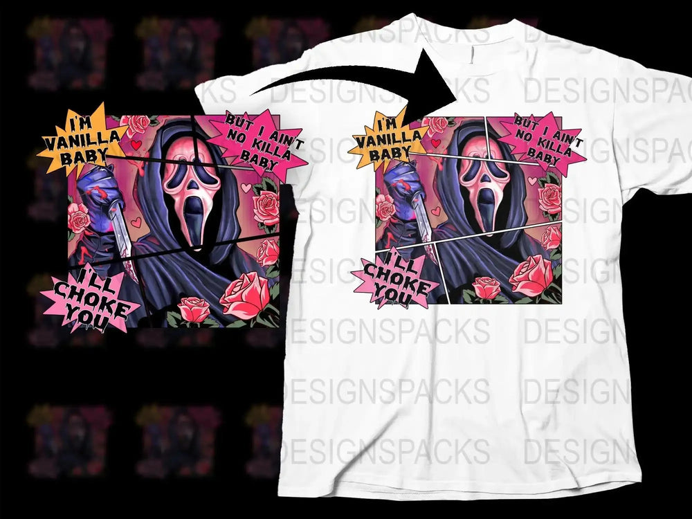Ghostface Valentine's Graphic Png Digital Download