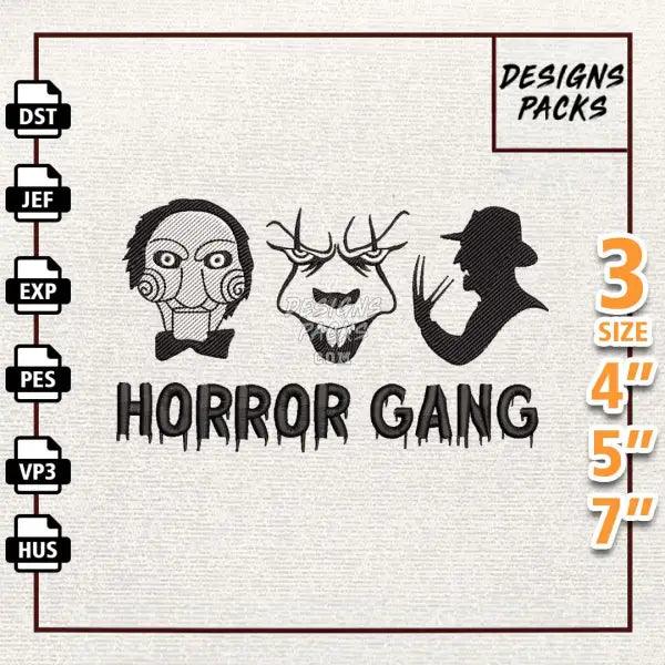 Ghouls Gang Embroidery Design