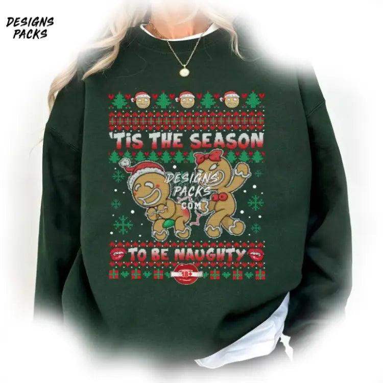 Gingerbread Cookies Tis The Season Ugly Christmas Png Design
