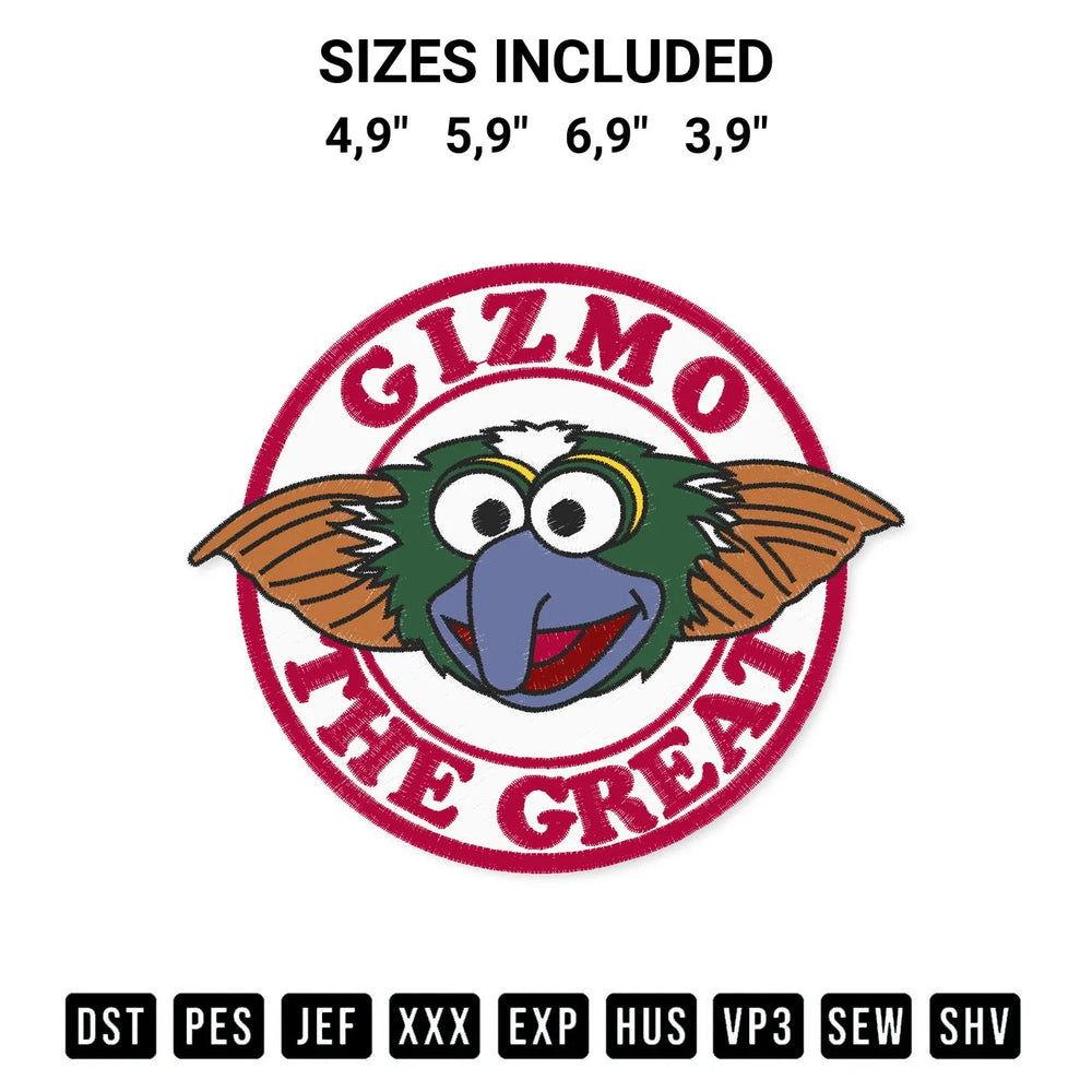 Gizmo The Great Cute Kid Gifts Gizmo Gremlins Movie Logo Embroidery Design