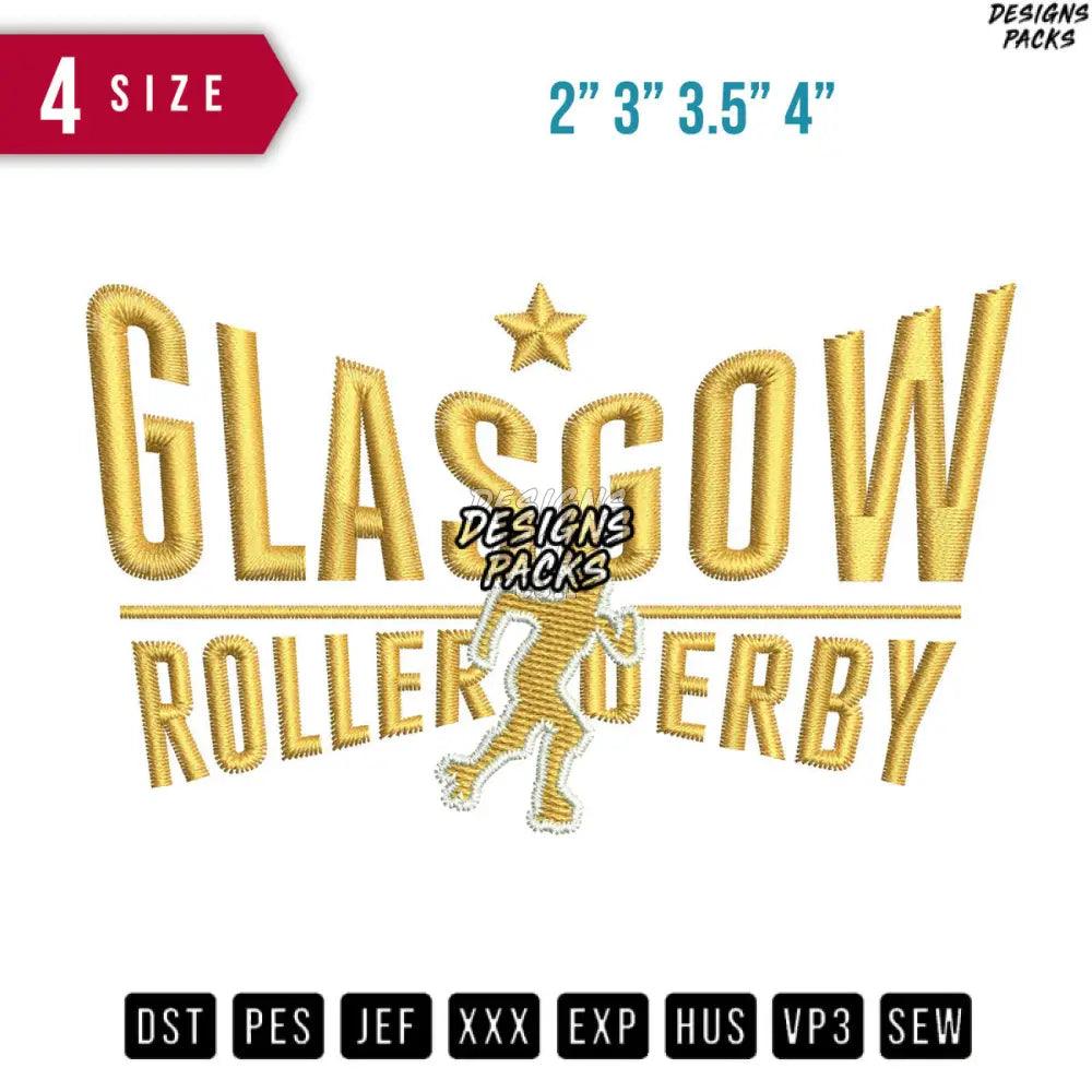 Glasgow Roller Derby C Embroidery Design