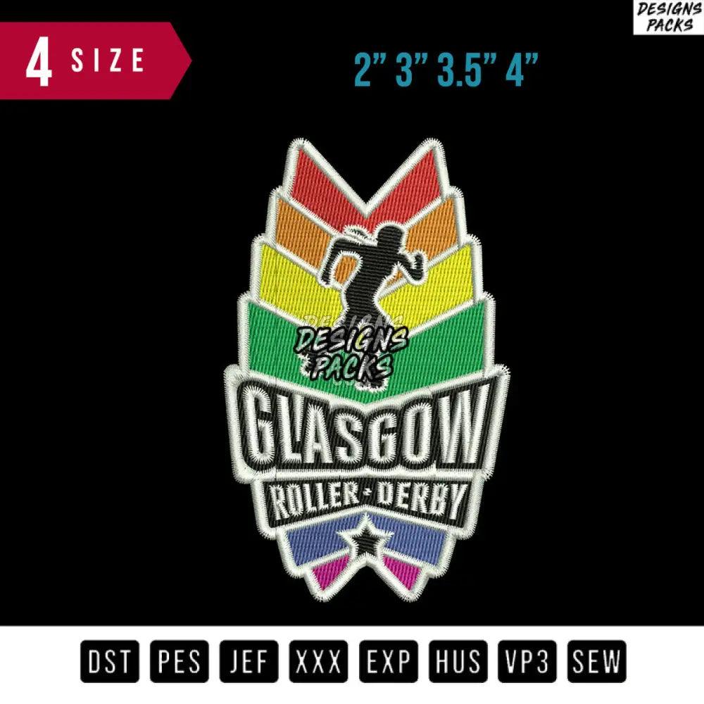 Glasgow Roller Derby Embroidery Design