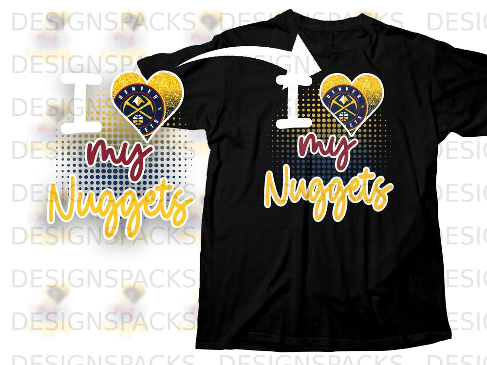 I love my Nuggets design on a black t-shirt.