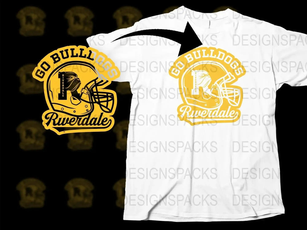 Go Bulldogs Riverdale Helmet Graphic Png Digital Download