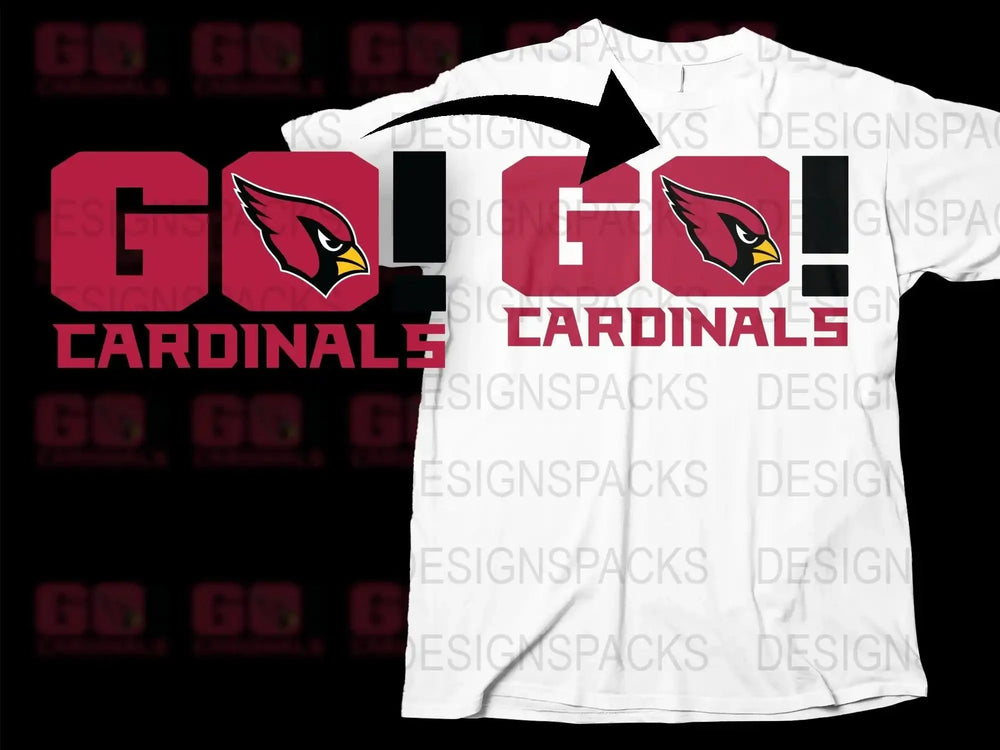 Arizona Cardinals Logo T-Shirt, White Sports Fan Gear, NFL Team Apparel, Casual Cotton Tee