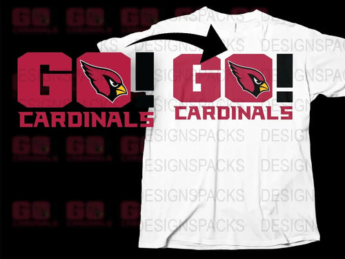 Arizona Cardinals Logo T-Shirt, White Sports Fan Gear, NFL Team Apparel, Casual Cotton Tee