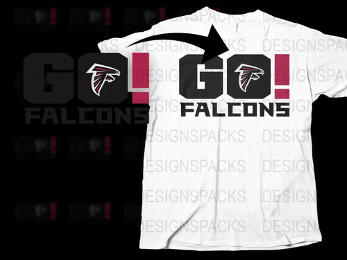 Atlanta Falcons T-Shirt, Go Falcons Graphic Tee, NFL Fan Apparel, White Sports Shirt