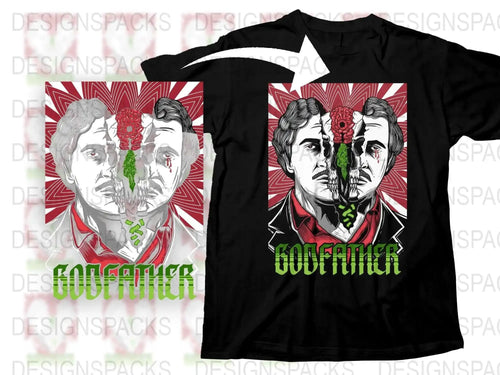 Godfather Graphic Unique Artistic Design Png Digital Download