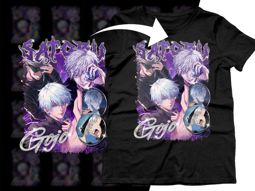 Gojo Anime Bootleg Graphic Tee with Unique Png Digital DOWNLOAD