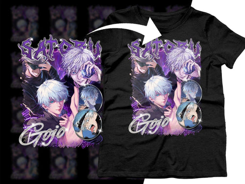 Gojo Anime Bootleg Graphic Tee with Unique Png Digital DOWNLOAD
