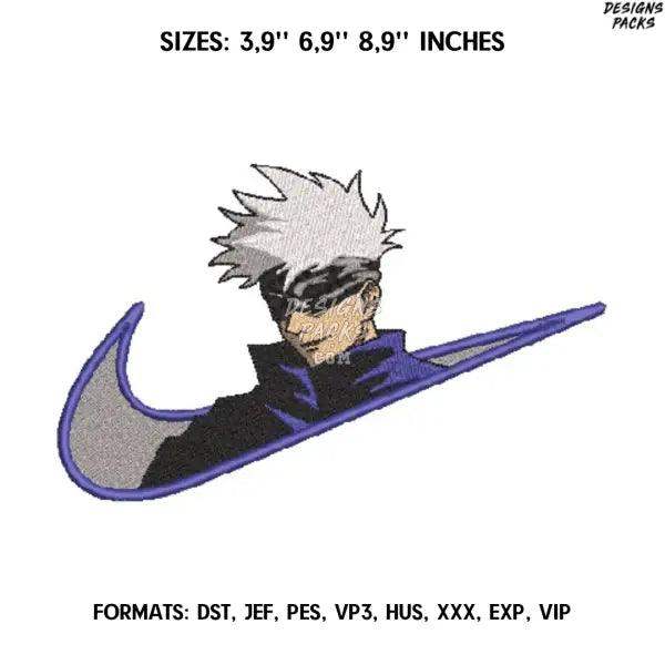 Gojo Satoru Embroidery Design File/ Jujutsu Kaisen Anime Embroidery Design/ Machine  Design Pes Dst. Nike embroidery
