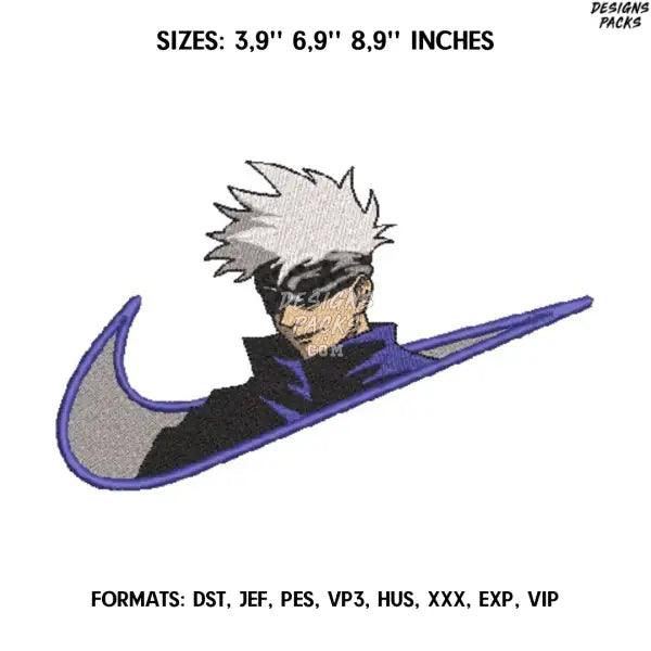 Gojo Satoru Embroidery Design File/ Jujutsu Kaisen Anime Embroidery Design/ Machine  Design Pes Dst. Nike embroidery