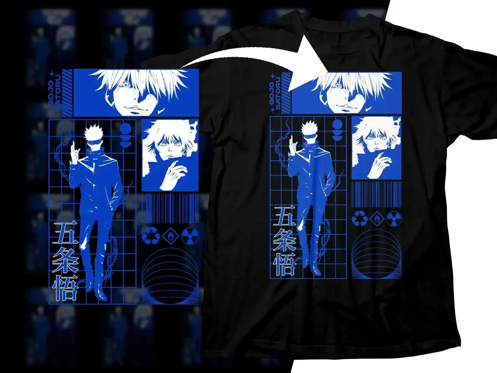 Gojo Satoru Stylish and Cool Anime Png Digital Download