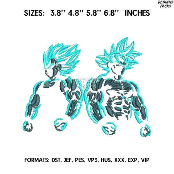 Goku Super Embroidery Design File, Dragon Ball Anime Embroidery Design, Anime Pes Design Brother, Machine Embroidery
