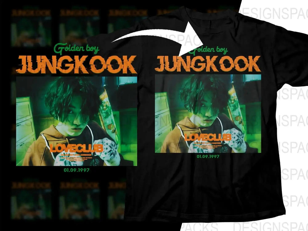 Golden Boy Jungkook Loveclub 01.09.1997 Png Digital Download