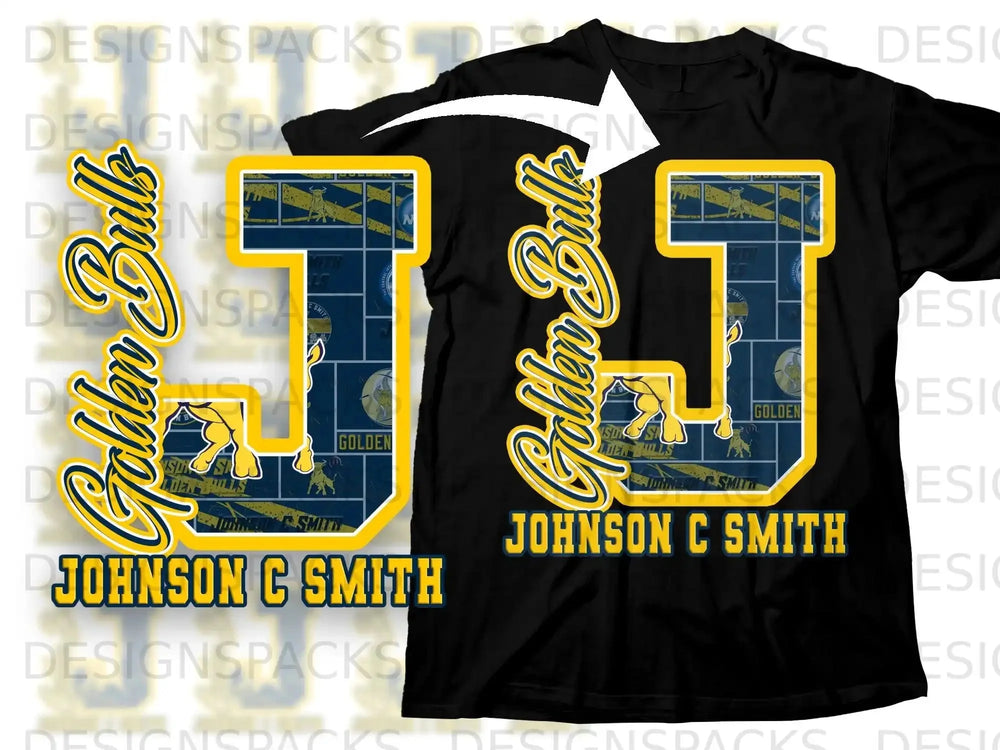 Golden Bulls Johnson C Smith Graphic Tee
