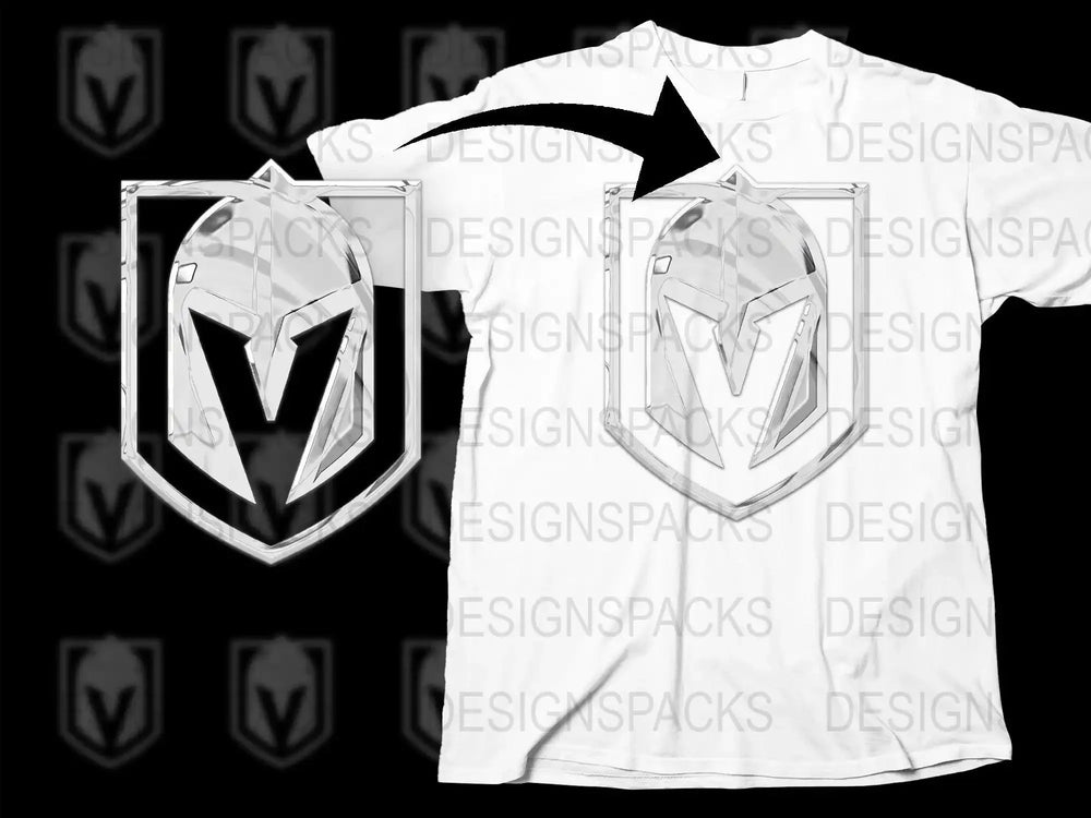 Golden Knights Logo Reflective Design Png Digital Download