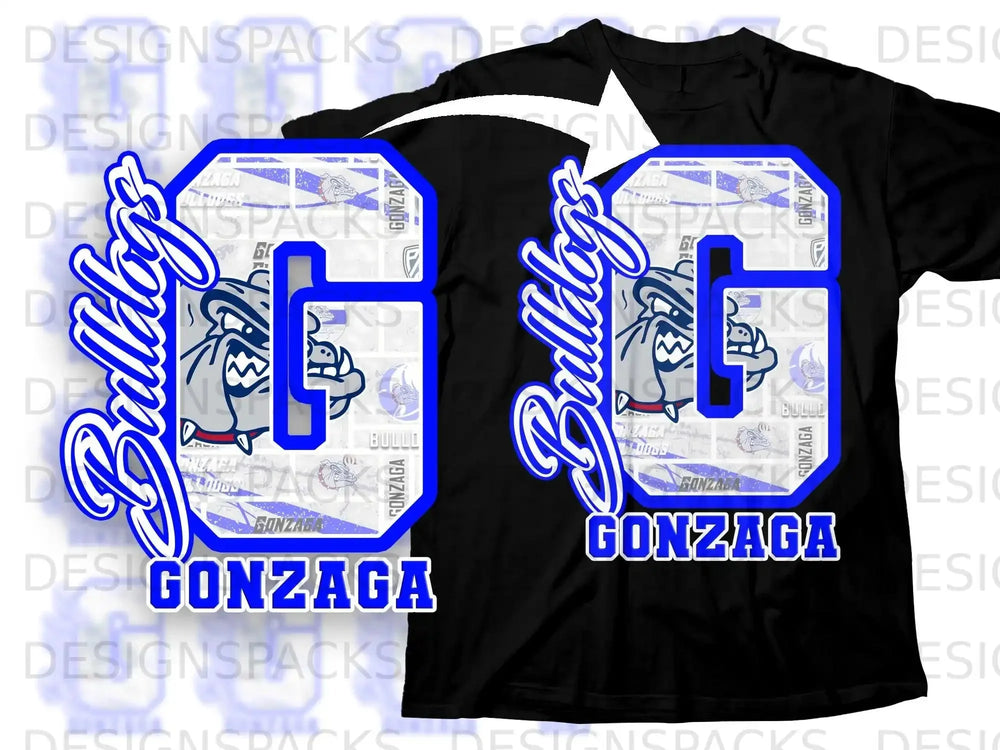 Gonzaga Bulldogs G Logo Black T-Shirt
