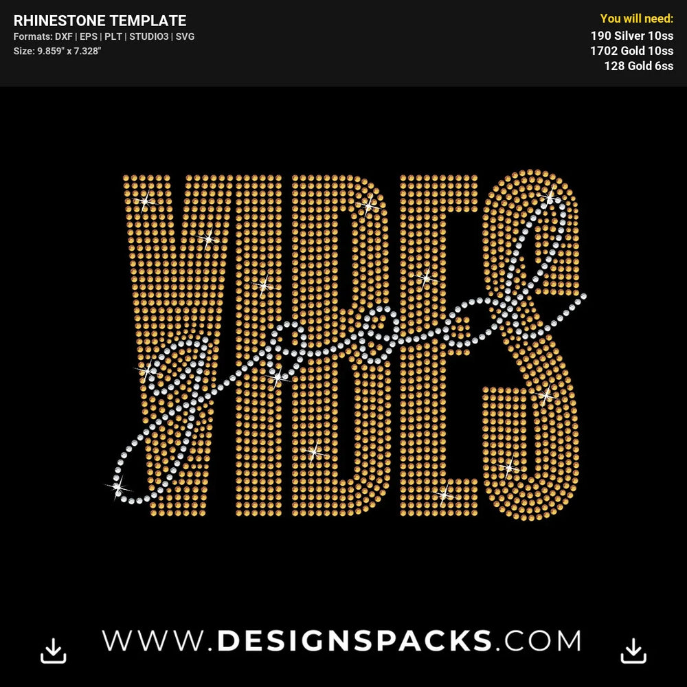 Good Vibes Rhinestone Digital Template