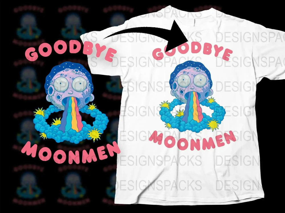 Goodbye Moonmen Graphic Png Digital Download
