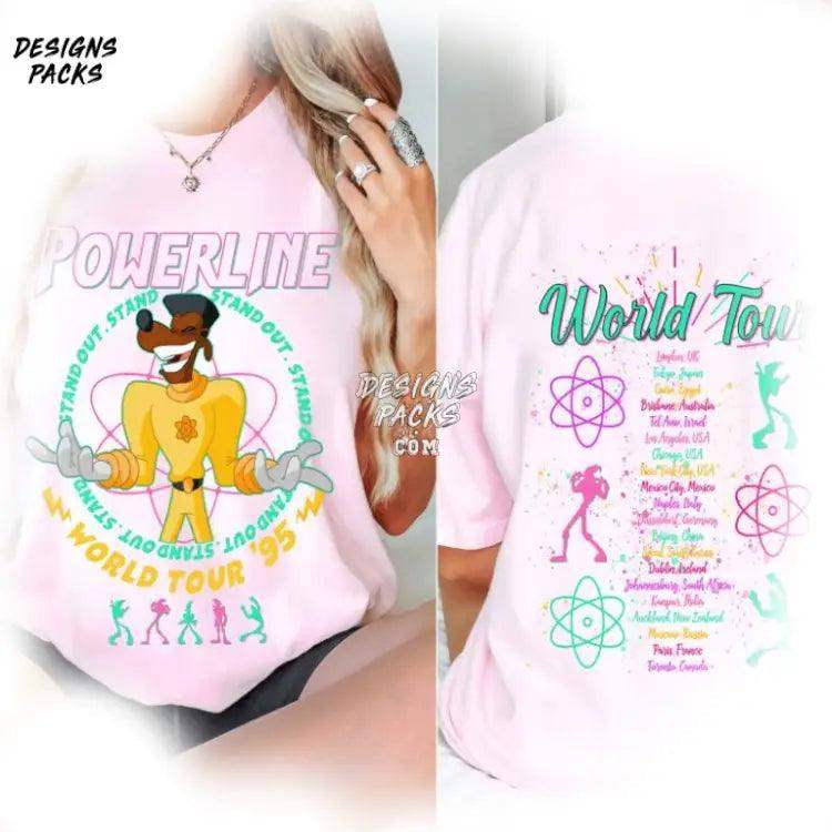 Goofy World Tour ’95 2 Side Dance Cartoon Movie Powerline Stand Out 95 Png Design