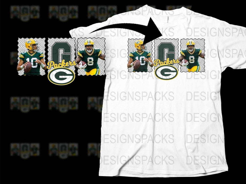 Green Bay Football Team Graphic T-Shirt, Fan Wear Sports Tee, Casual Unisex Apparel
