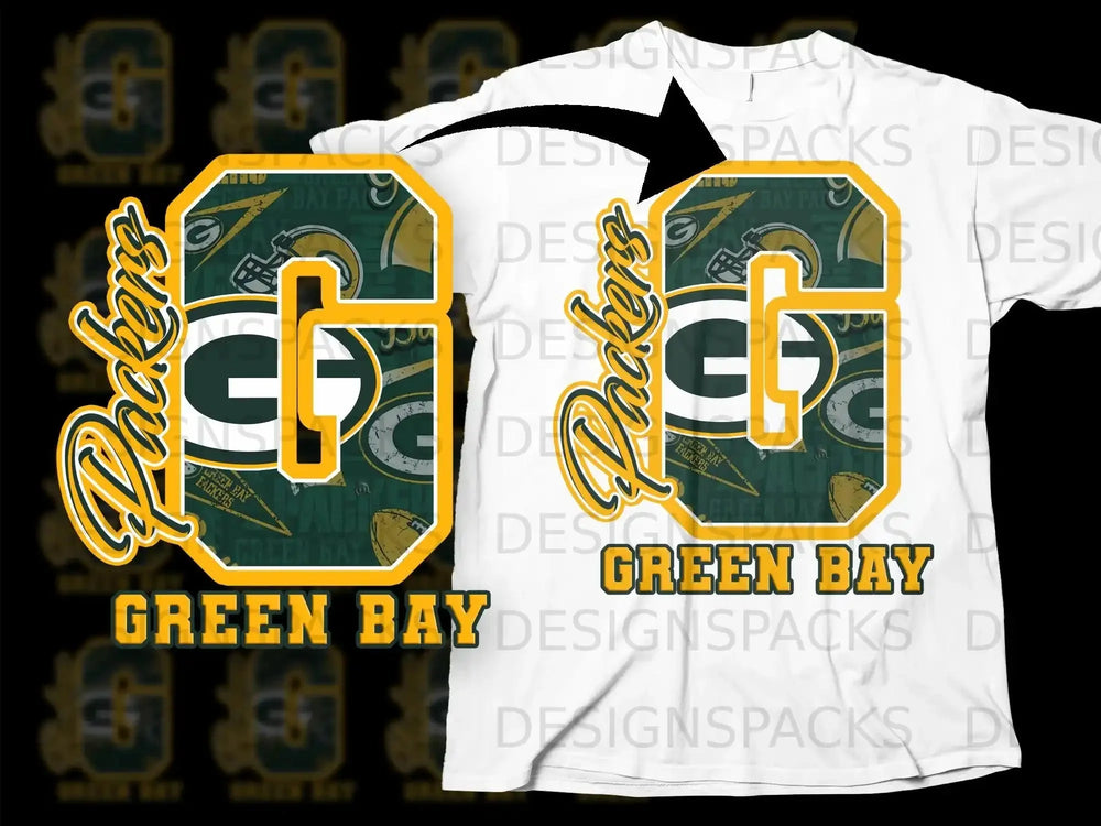 Green Bay Packers G Logo Design T-Shirt