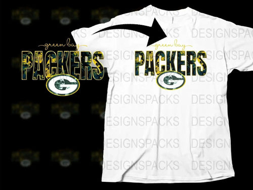 Green Bay Packers Inspired T-Shirt, Sports Team Graphic Tee, White Cotton Shirt, Football Fan Apparel