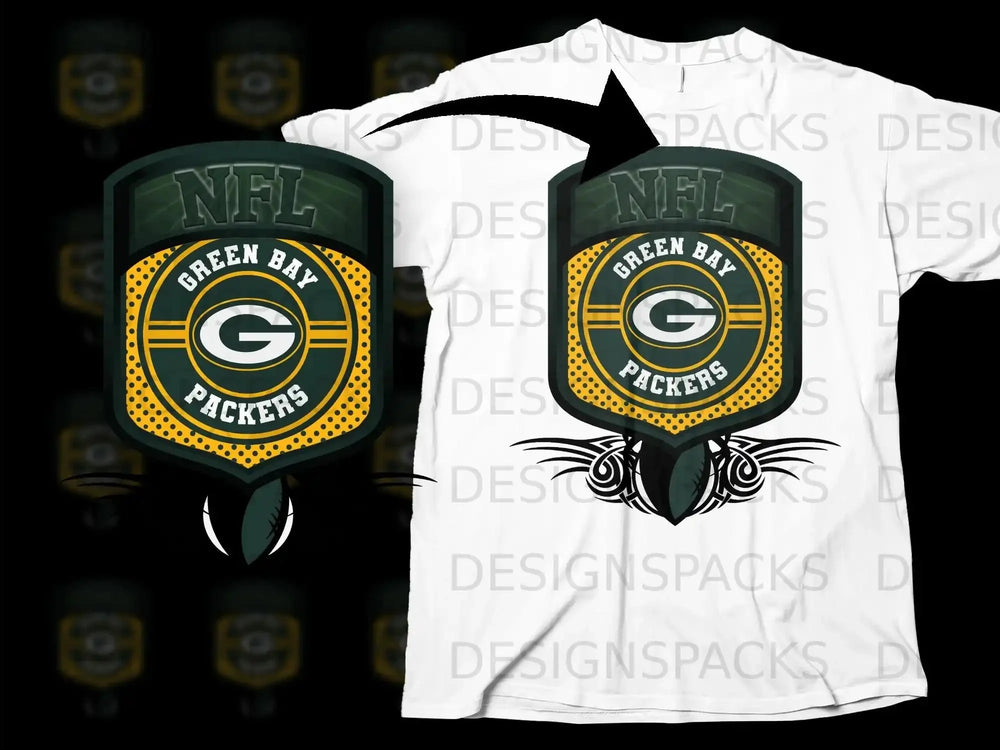 Green Bay Packers NFL Design T-shirt for Fans