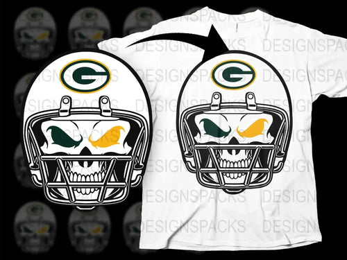 Green Bay Football Helmet Graphic T-Shirt, Sports Fan Apparel, Casual Wear