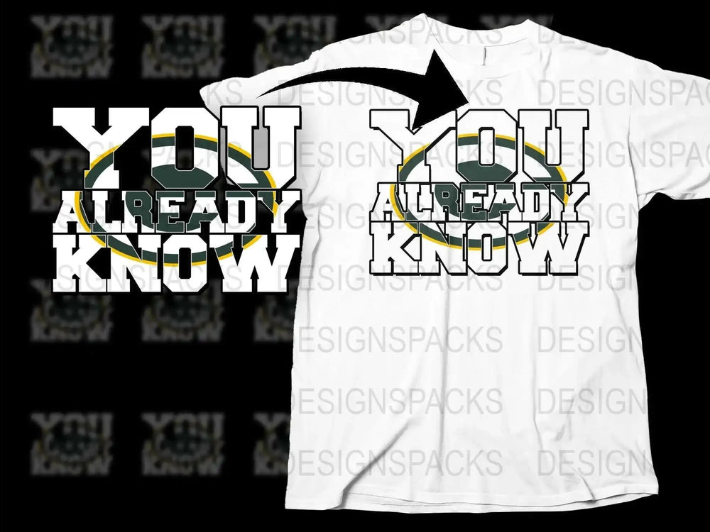 Urban Style White Graphic T-Shirt, Bold Text 'You Already Know' Design, Trendy Streetwear Tee