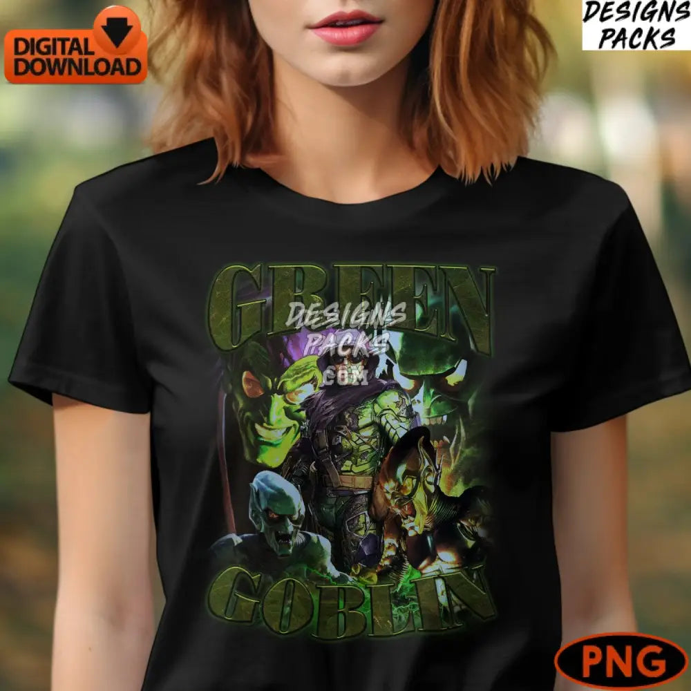 Green Goblin Fan Art Digital Print High-Resolution Instant Download Png For Comic Enthusiasts